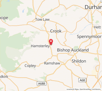 Map of Witton le Wear, EnglandEngland