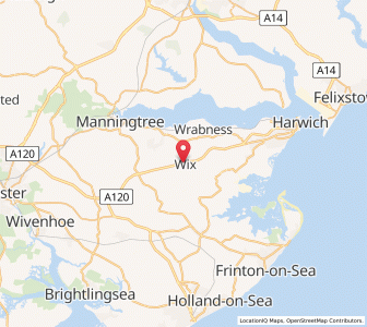Map of Wix, EnglandEngland