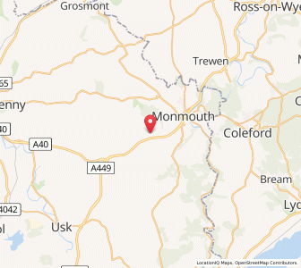 Map of Wonastow, WalesWales