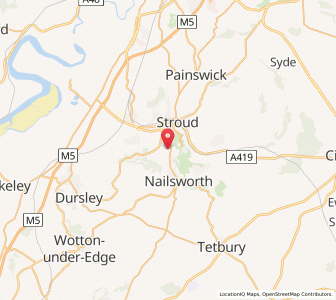 Map of Woodchester, EnglandEngland