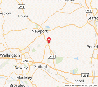 Map of Woodcote, EnglandEngland