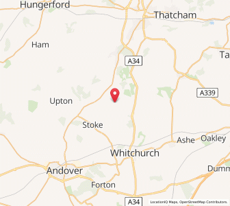 Map of Woodcott, EnglandEngland