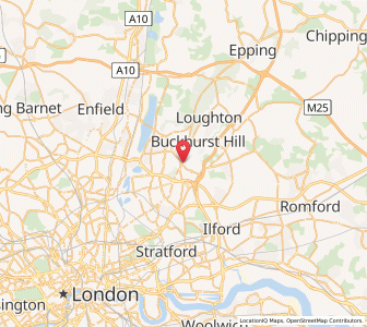 Map of Woodford Green, EnglandEngland