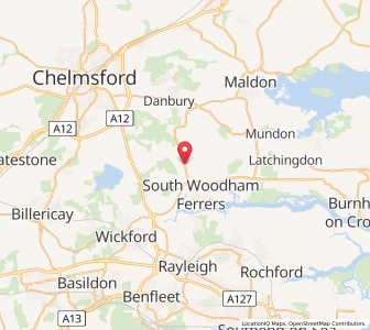 Map of Woodham Ferrers, EnglandEngland