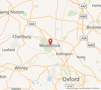 Map of Woodstock, EnglandEngland