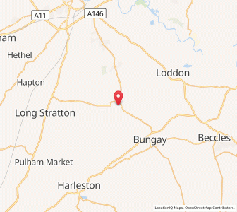 Map of Woodton, EnglandEngland
