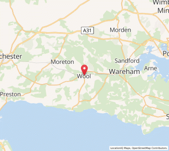 Map of Wool, EnglandEngland