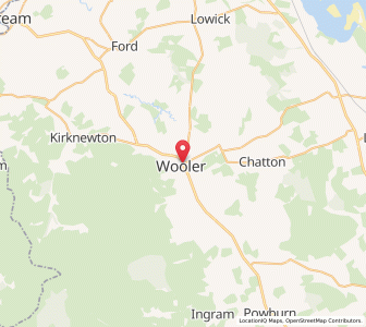 Map of Wooler, EnglandEngland