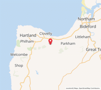 Map of Woolfardisworthy, EnglandEngland