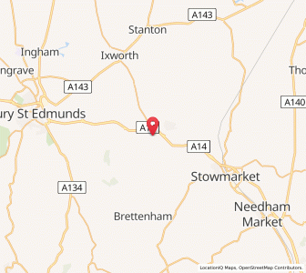 Map of Woolpit, EnglandEngland