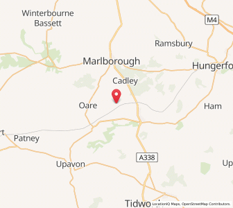 Map of Wootton Rivers, EnglandEngland