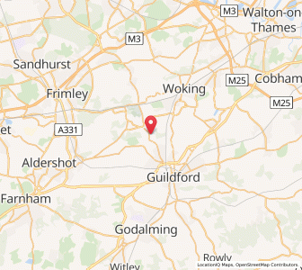 Map of Worplesdon, EnglandEngland