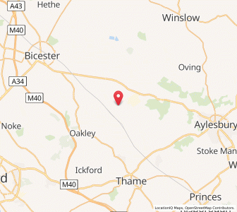 Map of Wotton Underwood, EnglandEngland