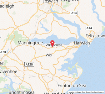 Map of Wrabness, EnglandEngland