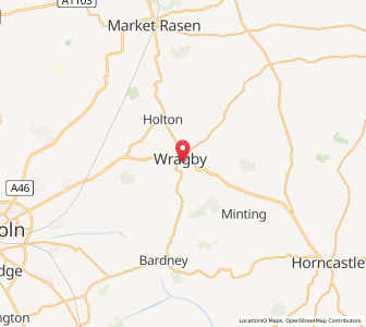 Map of Wragby, EnglandEngland