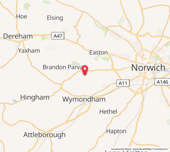 Map of Wramplingham, EnglandEngland