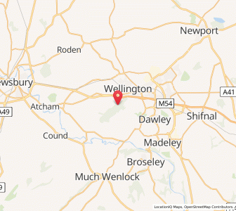 Map of Wrekin, EnglandEngland