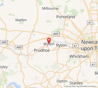 Map of Wylam, EnglandEngland