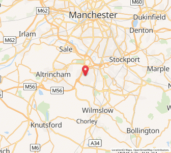 Map of Wythenshawe, EnglandEngland