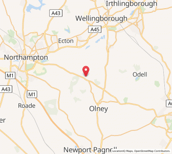 Map of Yardley Hastings, EnglandEngland