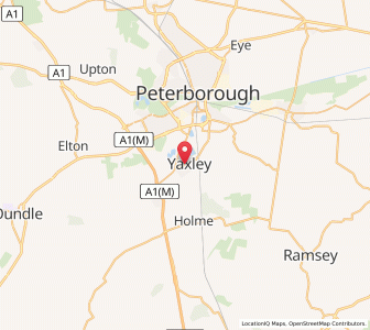 Map of Yaxley, EnglandEngland