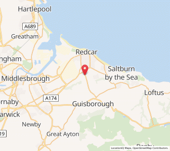 Map of Yearby, EnglandEngland