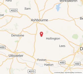 Map of Yeaveley, EnglandEngland