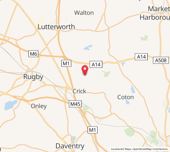 Map of Yelvertoft, EnglandEngland