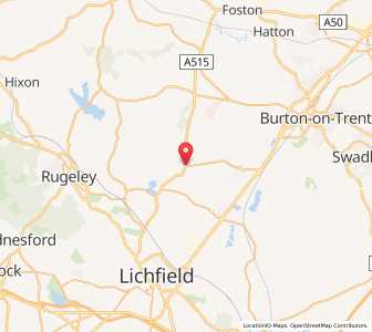 Map of Yoxall, EnglandEngland