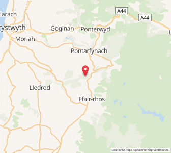 Map of Yspytty-Ystwyth, WalesWales