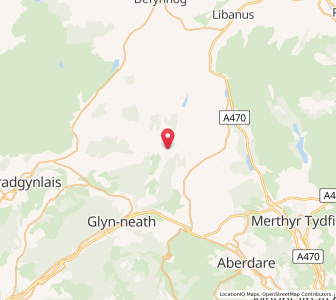 Map of Ystradfellte, WalesWales