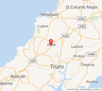 Map of Zelah, EnglandEngland