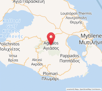 Map of Agiásos, North Aegean