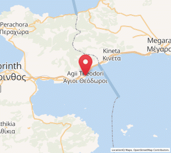 Map of Ágioi Theódoroi, Peloponnese