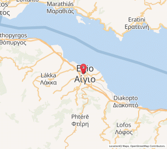 Map of Aígio, West Greece