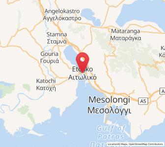 Map of Aitolikó, West Greece