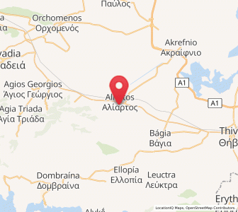 Map of Alíartos, Central Greece