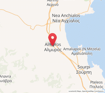 Map of Almyrós, Thessaly