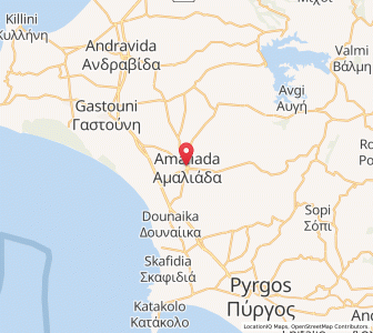 Map of Amaliáda, West Greece
