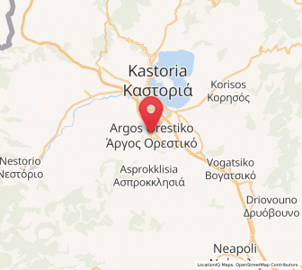Map of Argos Orestiko, West Macedonia