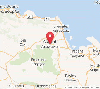 Map of Atalánti, Central Greece