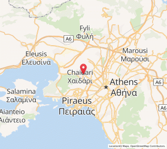 Map of Chaïdári, Attica