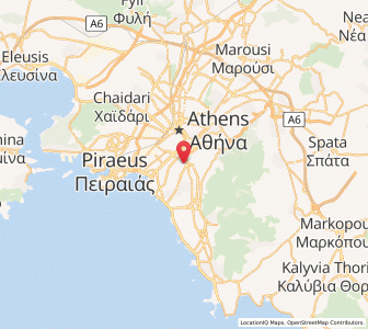 Map of Dhafní, Attica