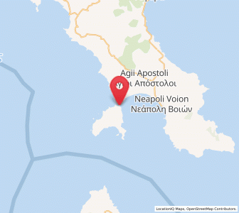 Map of Elafónisos, Peloponnese