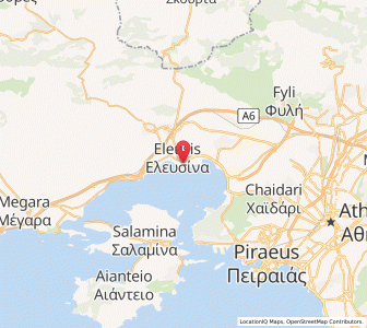 Map of Elefsína, Attica