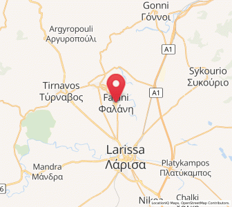 Map of Fálanna, Thessaly