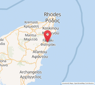 Map of Faliraki, South Aegean
