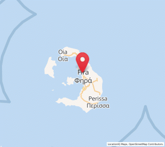 Map of Firá, South Aegean