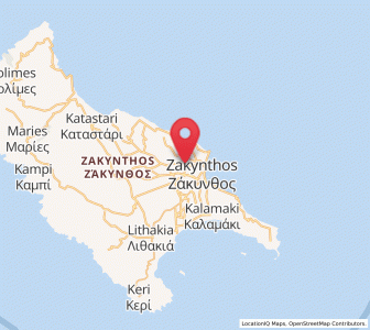 Map of Gaïtánion, Ionian Islands