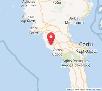 Map of Giannádes, Ionian Islands